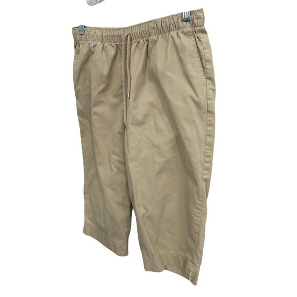Coral Bay Petite Womens Beige Elastic Waist Capri Pants Sz PL - Picture 3 of 9